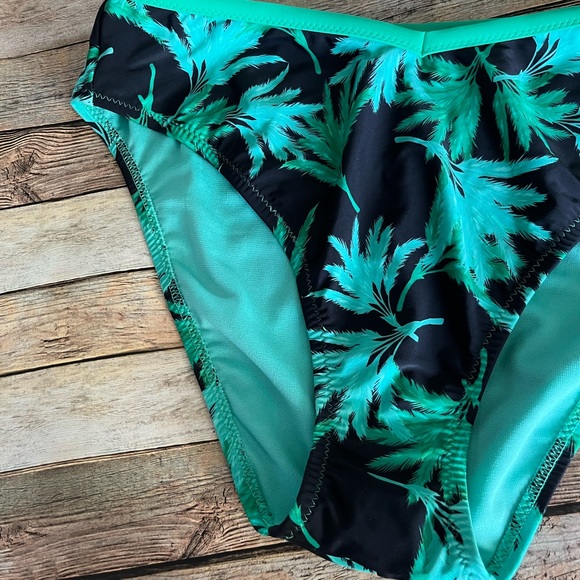 NWT Fe Noel Target Feathered Palm Print High Leg Cheeky Bikini Bottom Size XXL - Picture 6 of 11